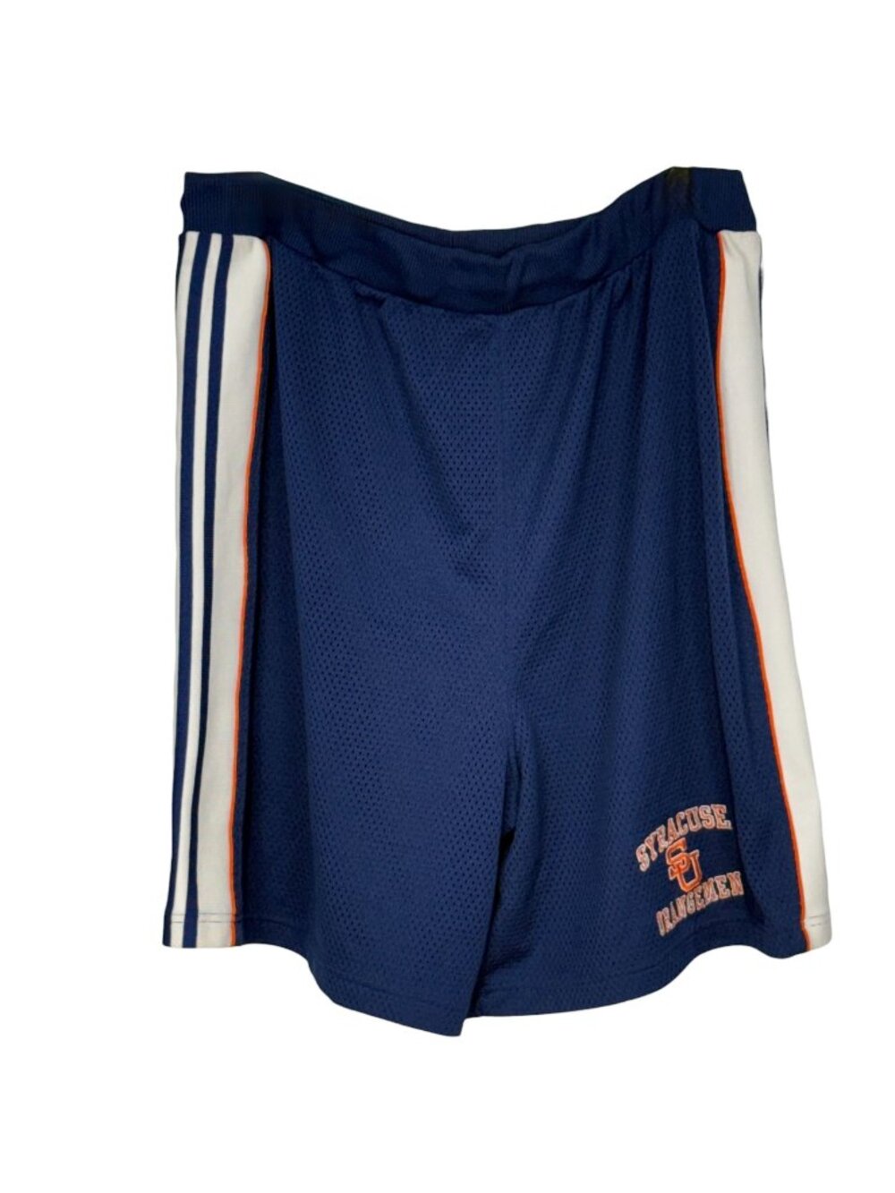 Syracuse Orangemen Adidas Basketball Shorts XXL Navy & White Striped Sides